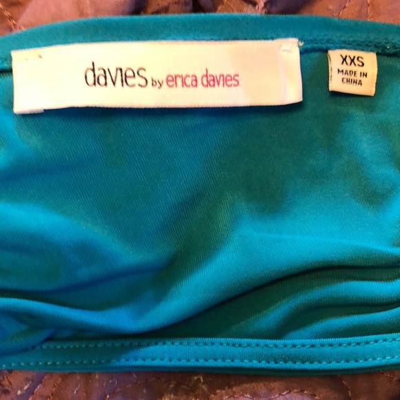 ANTHROPOLOGIE-ERICA DAVIES Teal Maxi Dress-Size Sm - Picture 5 of 7